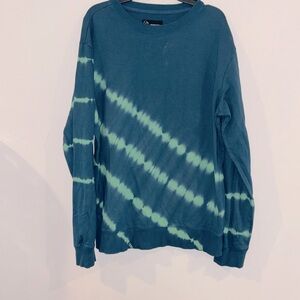 Original Use 100% Cotton Turquoise Tie Dye Sweatshirt Size Small